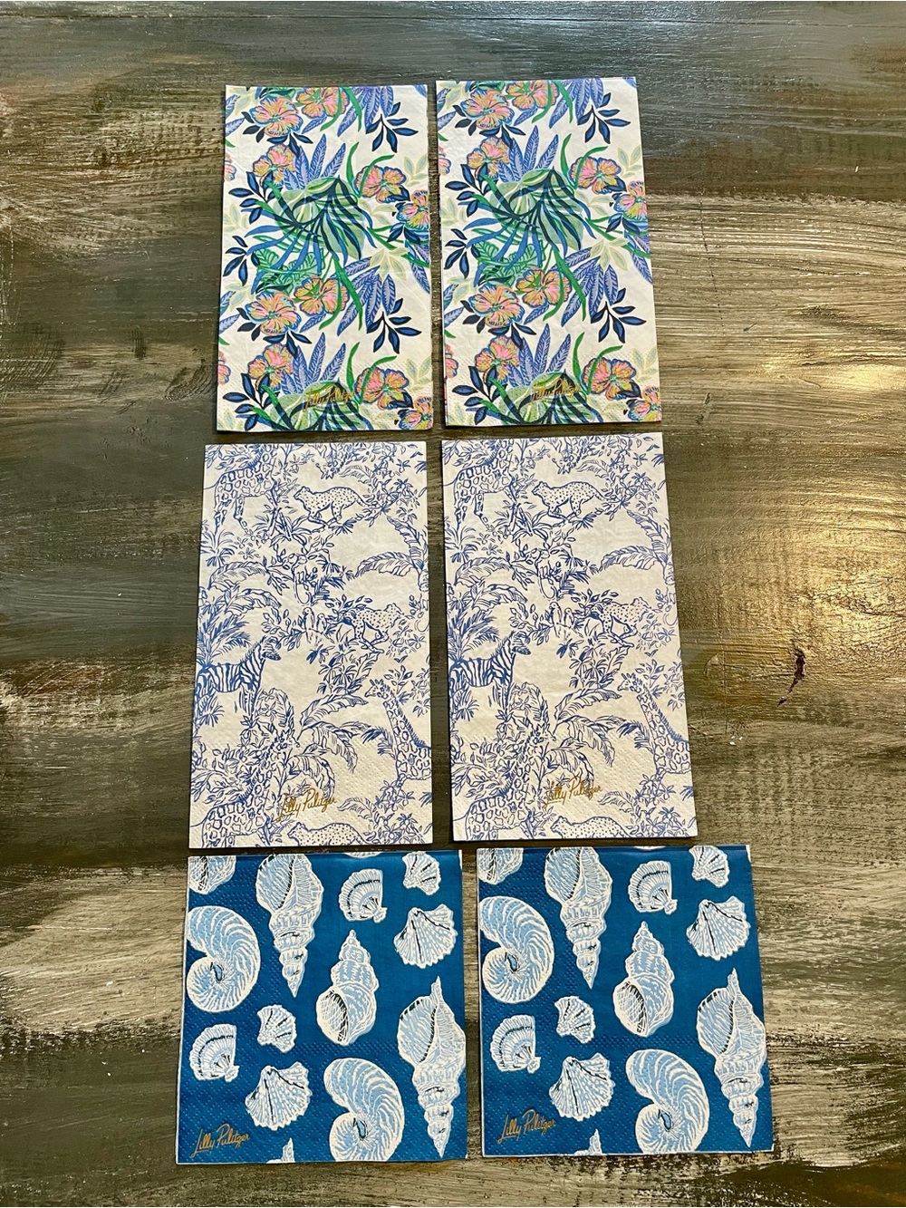 Lilly Pulitzer Napkin Bundle – 6 Napkins – Decoupage Craft Paper – Coastal